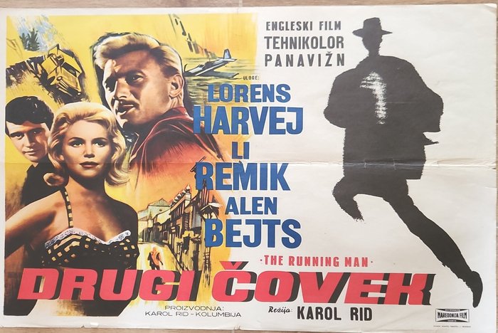  - 海報 The Running Man 1963 Carol Reed original movie poster