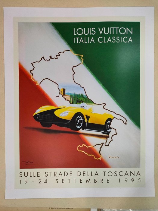 Razzia - Manifesto pubblicitario - Louis Vuitton Italia Classica - Ferrari, Toscana - década de 1990
