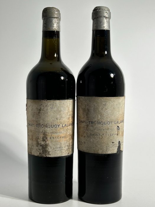 1928 Château Tronquoy Lalande (Dutch bottling) - Saint-Estèphe Cru Bourgeois - 2 Bottles (0.75L)