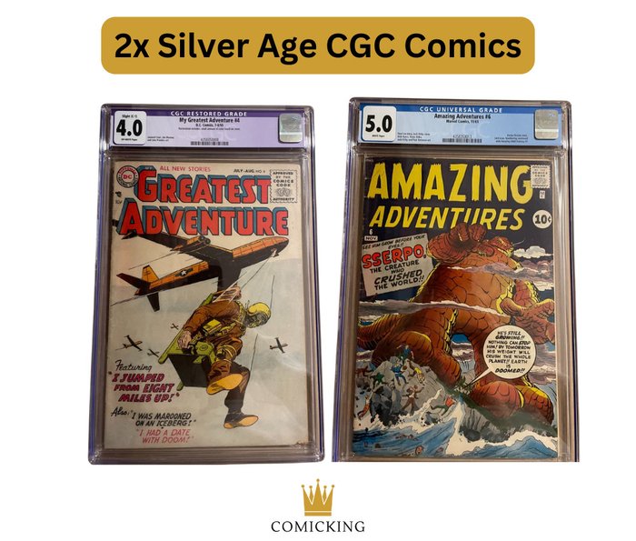 2x Silver Age CGC Comics - Amazing Adventures #6  Doctor Droom story | Last issue & My Greatest Adventure #4 - 2 Comic