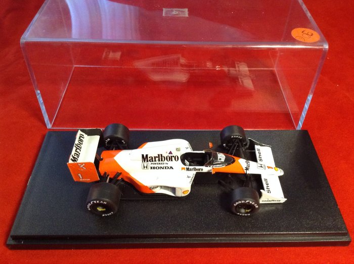 Tameo Models - made in Italy 1:43 - Miniatura de carro de corrida - McLaren Honda MP4/5 F.1 winner San Marino GP 1989 #1 Ayrton Senna - runner-up in the Championship - construído profissionalmente