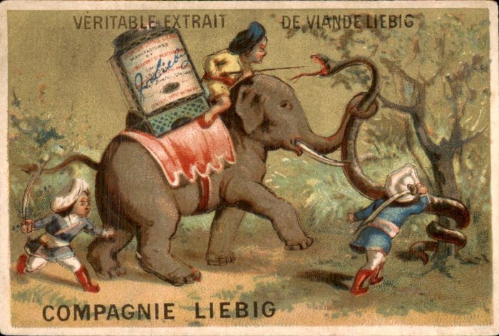 法国 - Liebig Chromo S123 - 大象历险记 - 明信片 (6) - 1878-1878