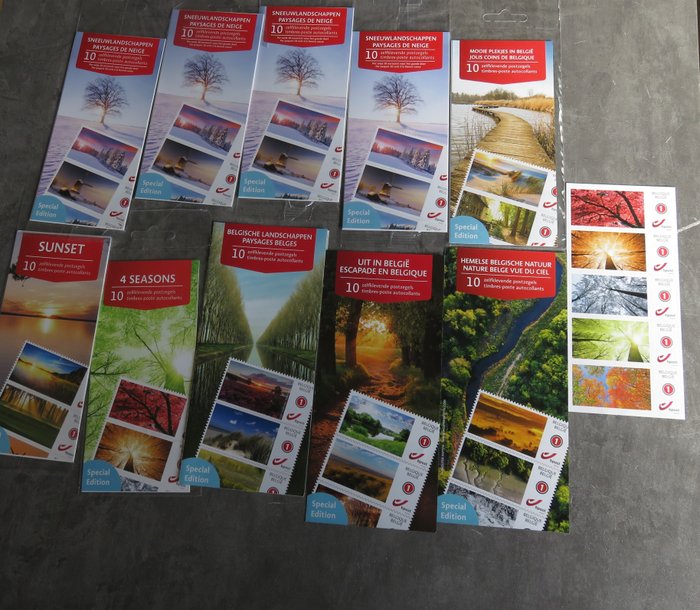 Belgium  - 11 x Duostamp theme landscapes in unopened packaging