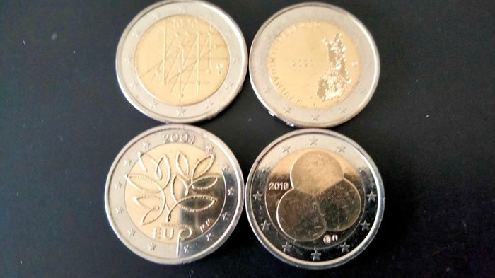 芬兰. 2 Euro 2004/2023 (incl. 2 euro "Enlargement of the EU" (4 pièces)  (没有保留价)