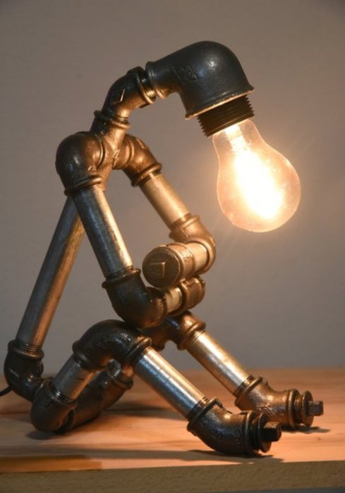 Art_Temperi - Lampe de table - Style Steampunk - 29x13x23 cm - Fer (fonte)