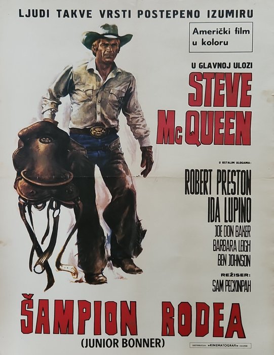  - Poster Junior Bonner 1972 Steve McQueen original movie poster