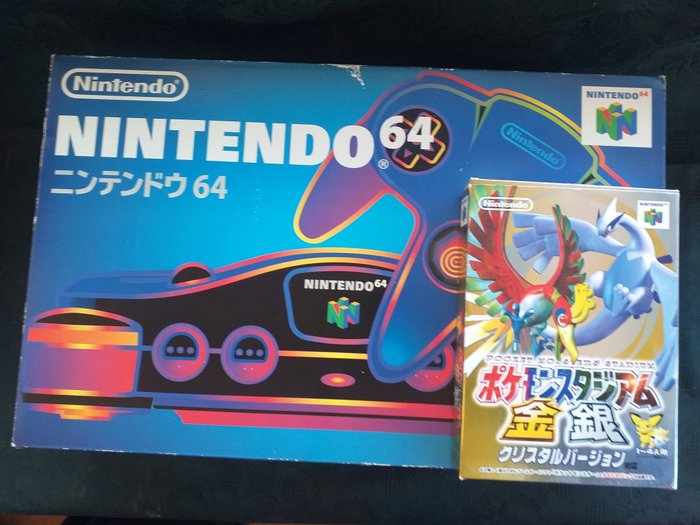 Nintendo - 64 (N64) Japanese version + Pokémon Stadium: Gold & Silver - 電子遊戲機 - 帶原裝盒