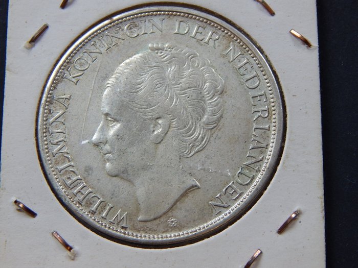 Olanda. Wilhelmina (1890-1948). 2 1/2 Gulden 1943 D  (Fără preț de rezervă)