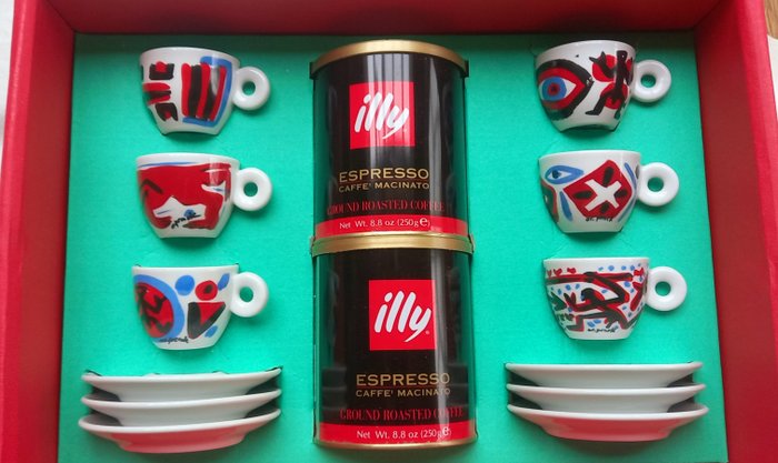 Illy collection - Kaffeservise for 6 (6) - Espressokopkes 1997 - Porselen