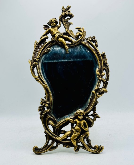 Paul Lecourtier - Espelho- Querubins  - Bronze