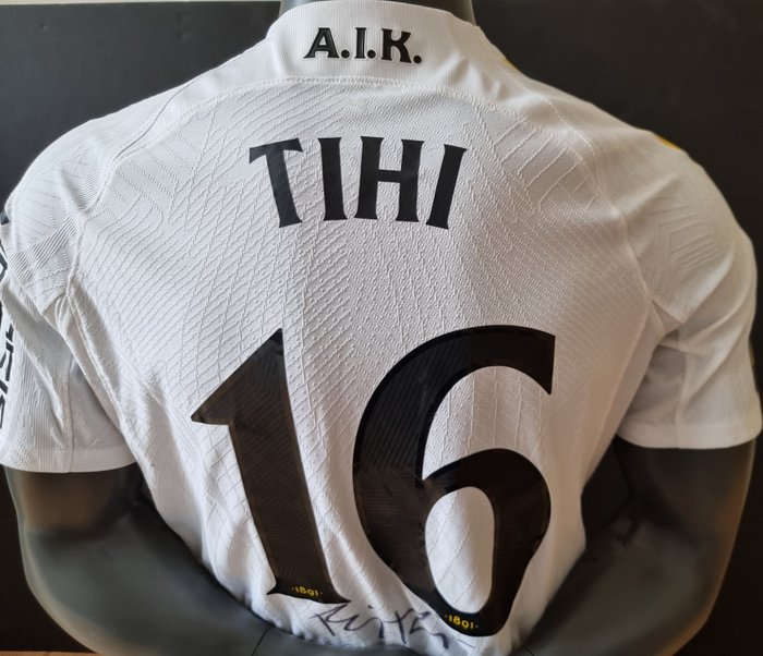 AIK Stockholm - Robin Tihi, matchworn Trikot, signiert, mit COA - 2023 - Football jersey 