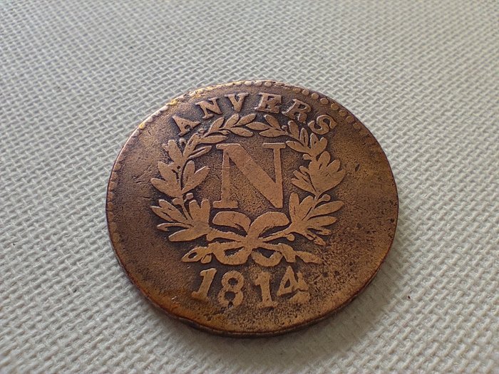 比利時. 5 Cents 1814 / ATELIER DE WOLSCHOT  (沒有保留價)