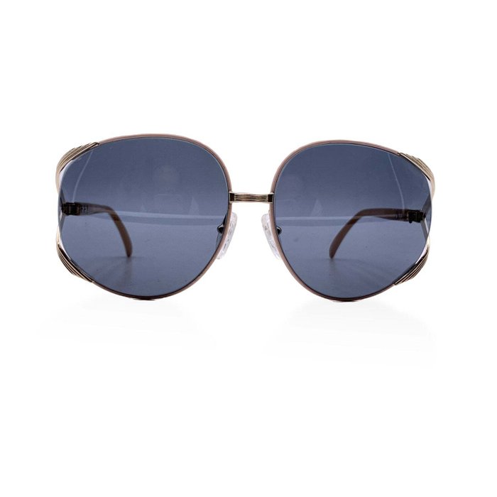 Christian Dior - Vintage Gold Metal Pink Oversize Sunglasses Mod. 2250 - Sonnenbrillen