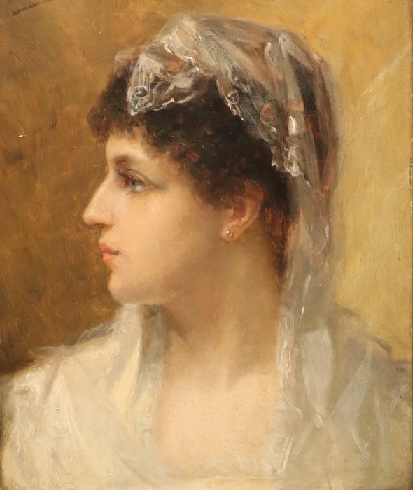 Eugénie van Ham (XIX) - Portret van jonge vrouw