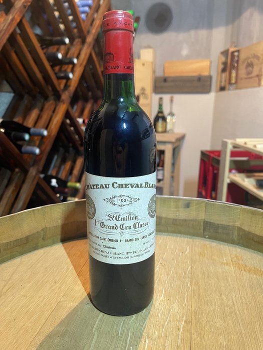 1980 Château Cheval Blanc - 聖埃美隆 1er Grand Cru Classé A - 1 Bottle (0.75L)
