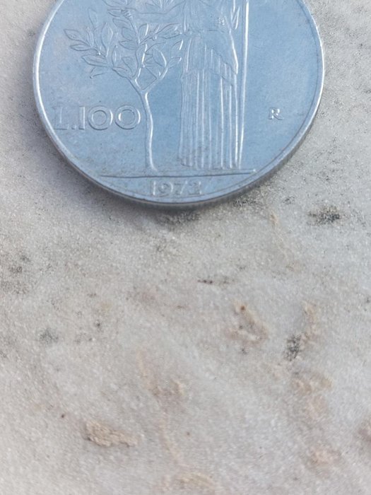 意大利， 意大利共和国. 100 Lire 1972/ - barretta evanescente  (没有保留价)