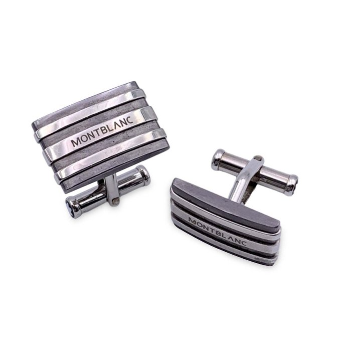 Montblanc - Stainless Steel Rectangle Cufflinks with Box - Butoni