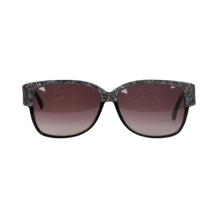 Emilio Pucci - Vintage Black Rectangle Sunglasses 88020 EP75 60mm - 墨鏡