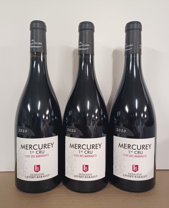 2020 Domaine Levert-Barault "Clos des Barraults" - Mercurey 1er Cru - 3 瓶 (0.75L)