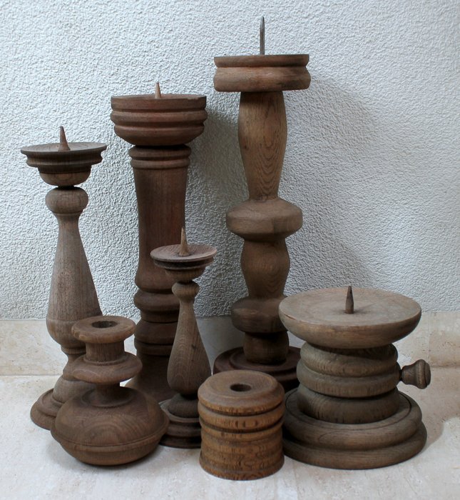 Kerzenhalter - (7) - Holz