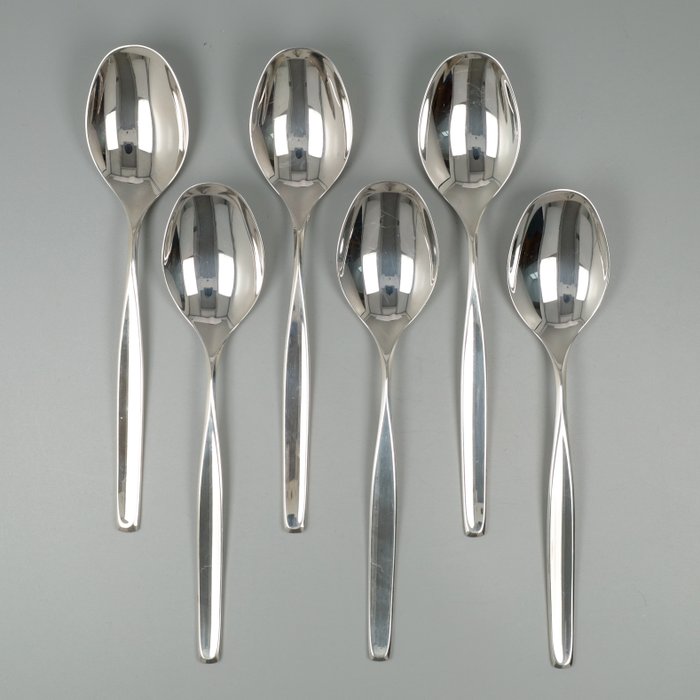 WMF, model Hamburg - Dinerlepels - Spoon (6) - .800 silver