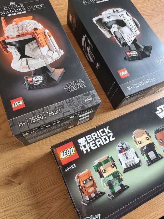 Lego - Star Wars - Scout Trooper Helmet - 75305 & Battle of Endor Heroes - 40623 & Clone Commander Cody Helmet - 75350 - 2020 und ff.