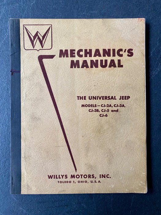 机械师手册 Willys Motors / 通用吉普车 - Willys - 1956
