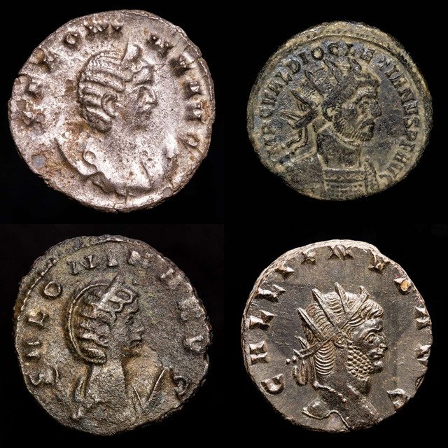 Impreiu Roman. Salonina (x2), Gallienus & Diocletian. Lot comprising four (4) antoninianus From Rome mint.  (Fără preț de rezervă)