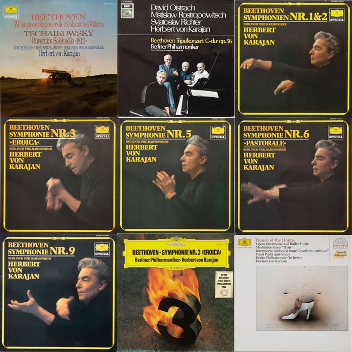 Herbert von Karajan - Excellent Collection of 27 Vinyl Albums - LP - 1968