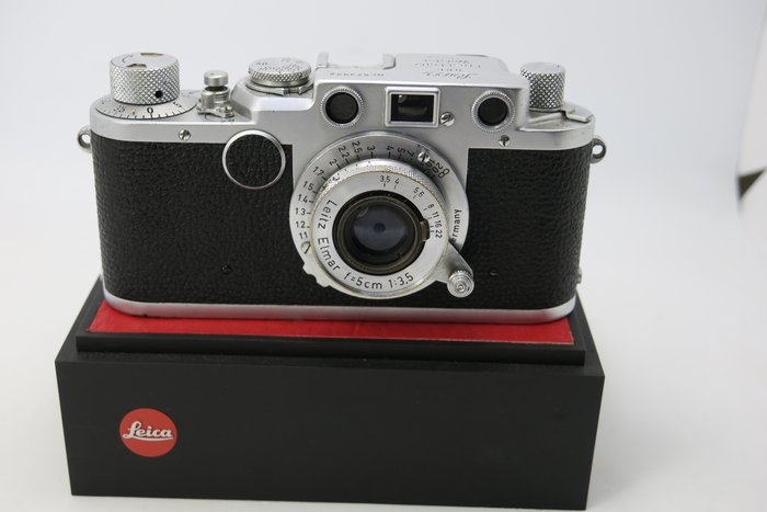 Leica II F camera + Elmar 5cm 3.5 lens Egylencsés reflex fényképezőgép (SLR)