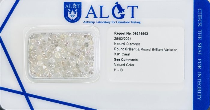 118 pcs Diamante - 3.81 ct - Rotund - Faint to light color - I1, I3 (pichet)