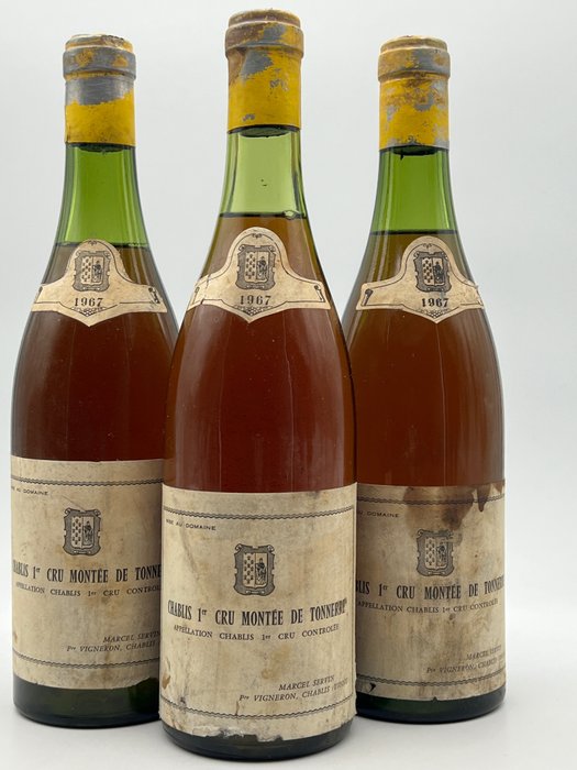 1967 Domaine Servin Marcel "Montée de Tonnerre" - 夏布利 1er Cru - 3 瓶 (0.75L)