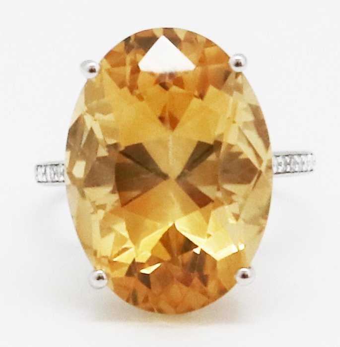 Anillo - 14 quilates Oro blanco - Diamante