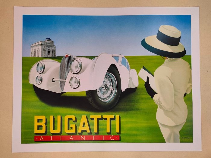 Razzia - Manifesto pubblicitario - Bugatti Atlantic - Jaren 1990