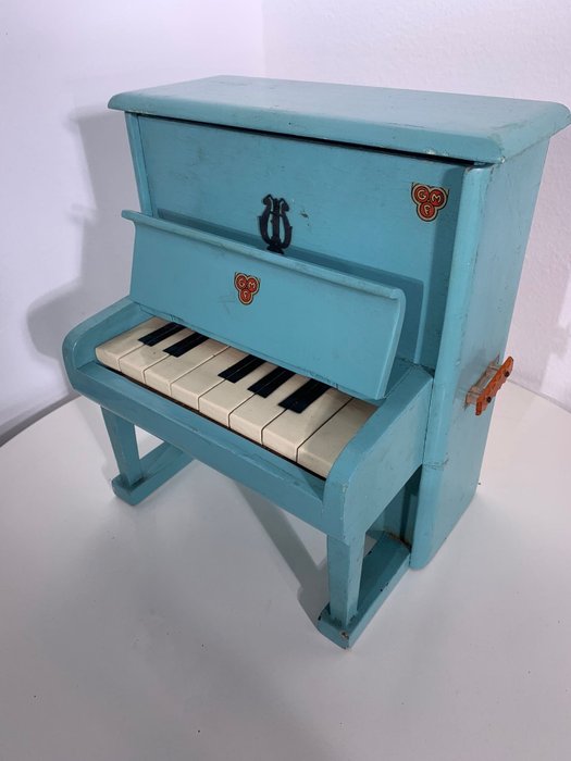Παιχνίδι (1) - Pianoforte giocattolo azzurro anni 60 - Ξύλο