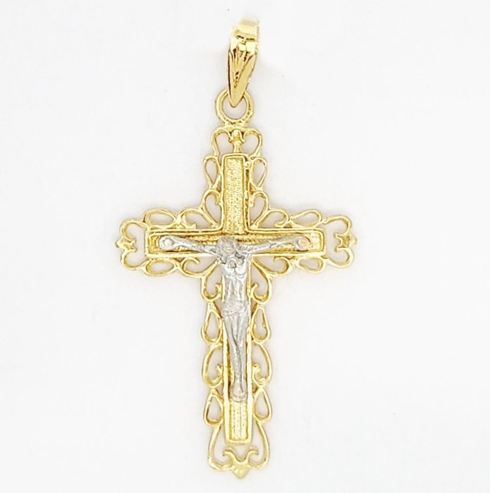 Κρεμαστό σταυρός - 18 καράτια Κίτρινο χρυσό