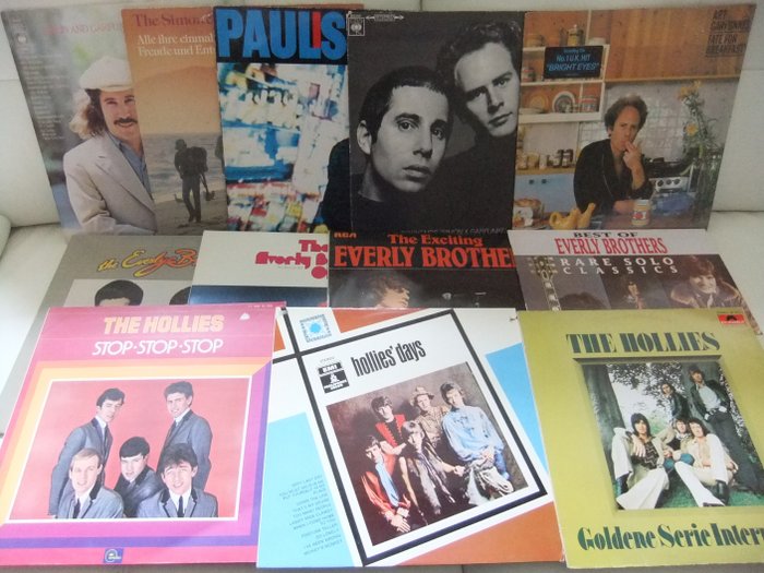 Everly Brothers, Hollies, Simon & Garfunkel - 14x Albums - Multiple titles - LP - Various pressings (see description) - 1966