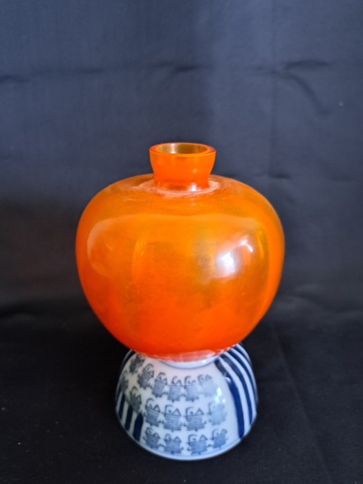 Glasfabriek Leerdam - A.D. Copier - Vase -  Beatrix orange vase  - Glass