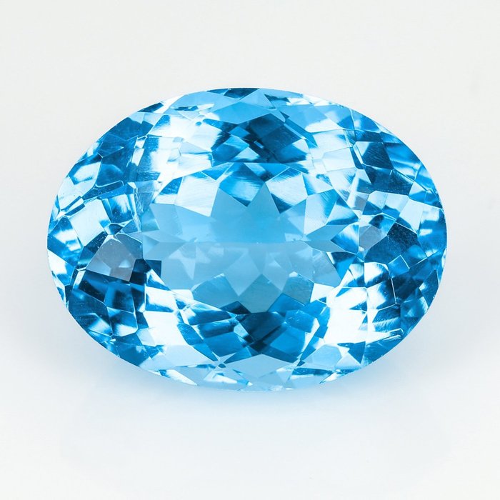 [无底价]-瑞士 - [鲜艳蓝] 黄宝石 - 21.51 ct