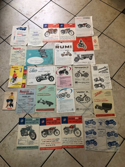 Depliant - Brochure - Ducati - MV - Aermacchi - 1955
