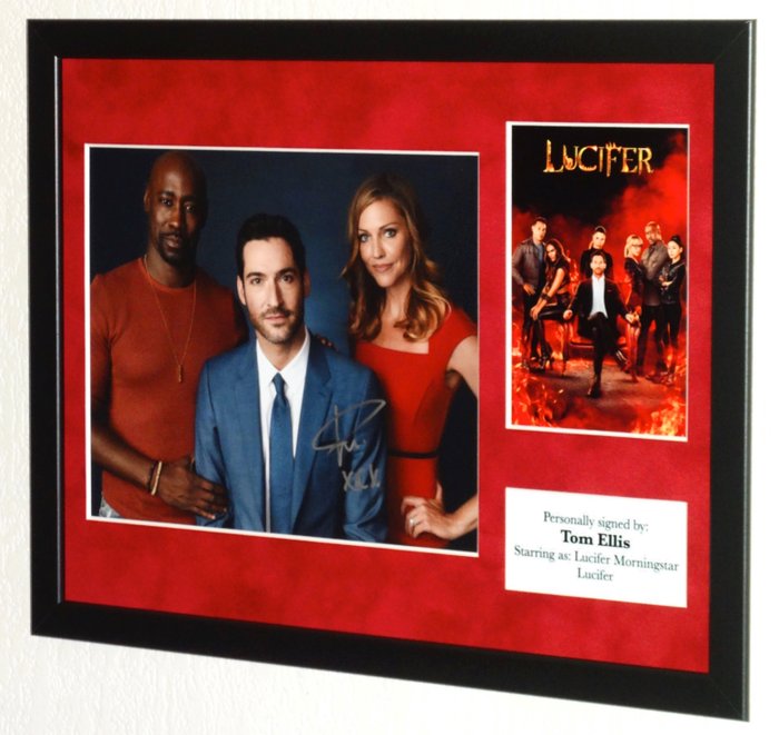 Lucifer - Tom Ellis (Lucifer Morningstar) Premium Framed, signed, Certificate of Authenticity