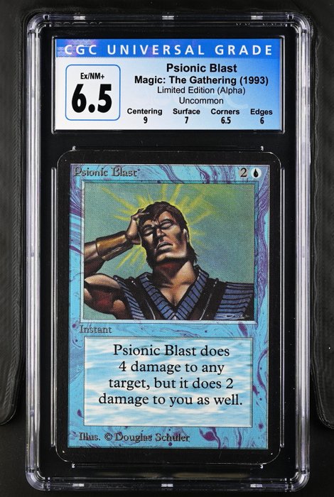 Wizards of The Coast - 1 Card - Psionic Blast, Limited Edition (Alpha) CGC EX/NEAR MINT+ 6.5 Uncommon