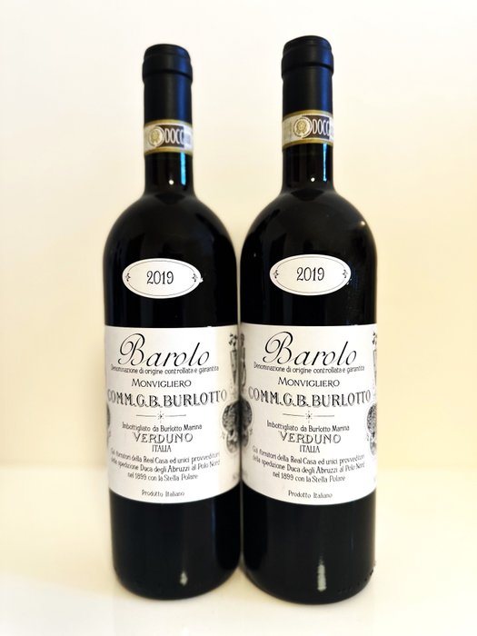 2019 Comm G.B. Burlotto, Monvigliero - 巴罗洛 DOCG - 2 Bottles (0.75L)