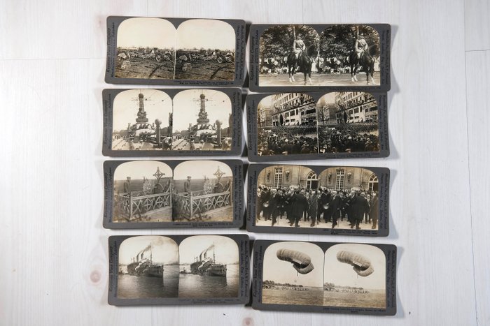 diverse fotografen - Collection of 81 stereo photographs