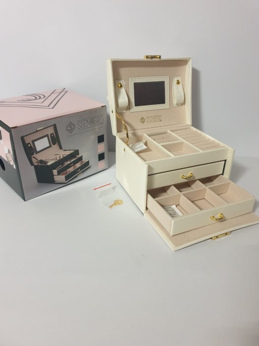 Stenberg - Jewellery box (1) - Gray eco-leather