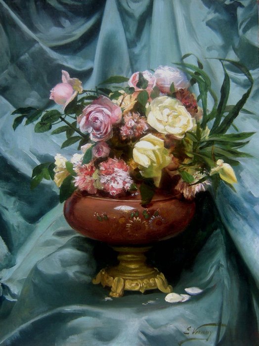 Emilie Vernay (active in 1850-1880) - Bouquet of flowers