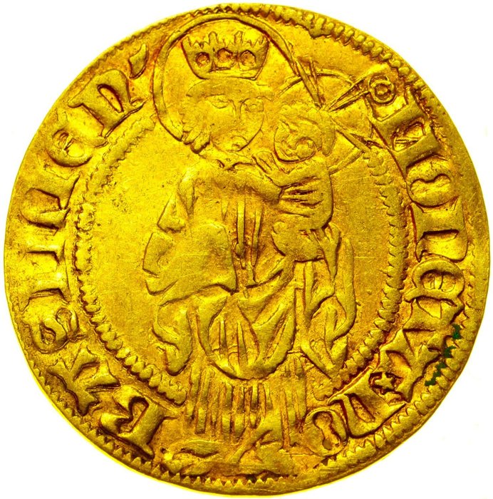 Schweiz. Emperor Sigismund (1411-1437). 1 Goldgulden (ND) 1433-1437 Basel