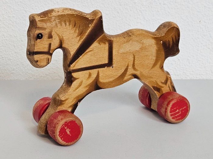 LEGO - 復古 - Originele Houten LEGO trek Paard uit 1940 in zeer goede staat! Zeer zeldzaam item! - 1940-1950