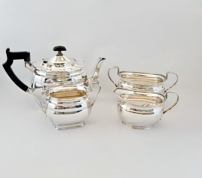 Serviciu de ceai - Atkin Brothers & William Suckling & Son Silver Plated Tea Service - Placat cu argint