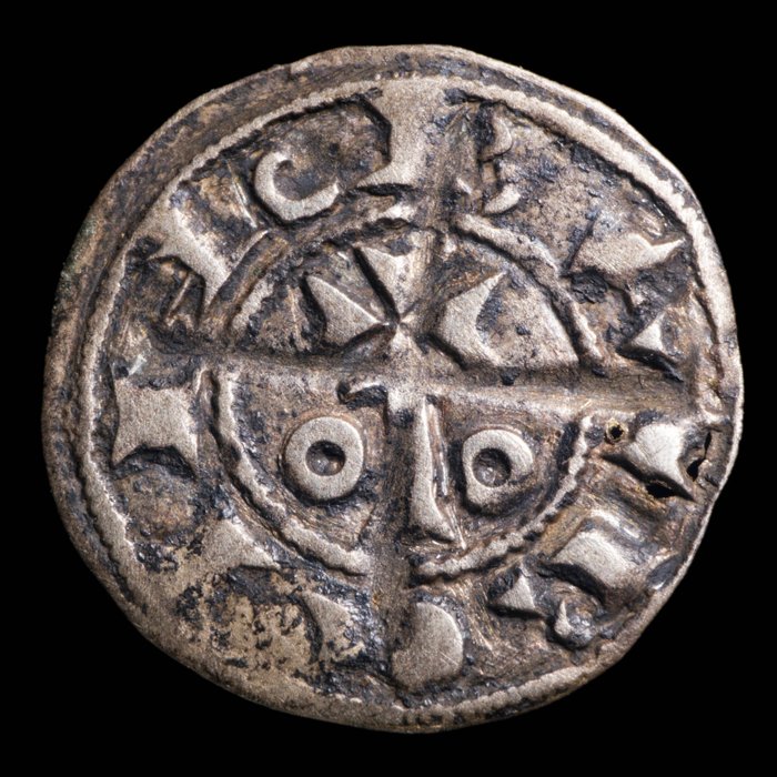 Królestwo Kastylii. Alfonso II (1164-1196). Dinero Ceca Barcelona. Cru 296  (Bez ceny minimalnej
)